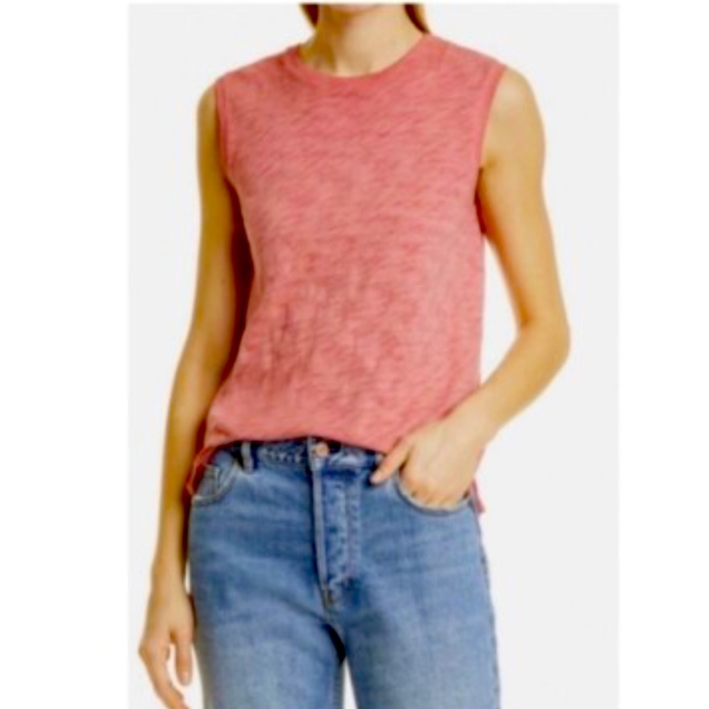 ATM Slub Jersey Tank Top in Rosewood.